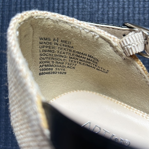 Apt. 9 Black Lace Closed Toe Platform Espadrille Wedge Sandals | EUC Size 8.5 - Picture 10 of 14